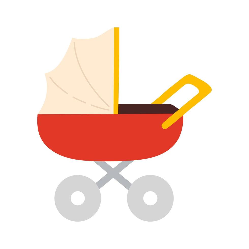 doodle baby pram vector