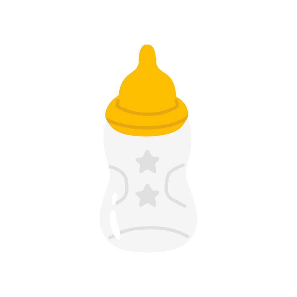 doodle milk bottle vector