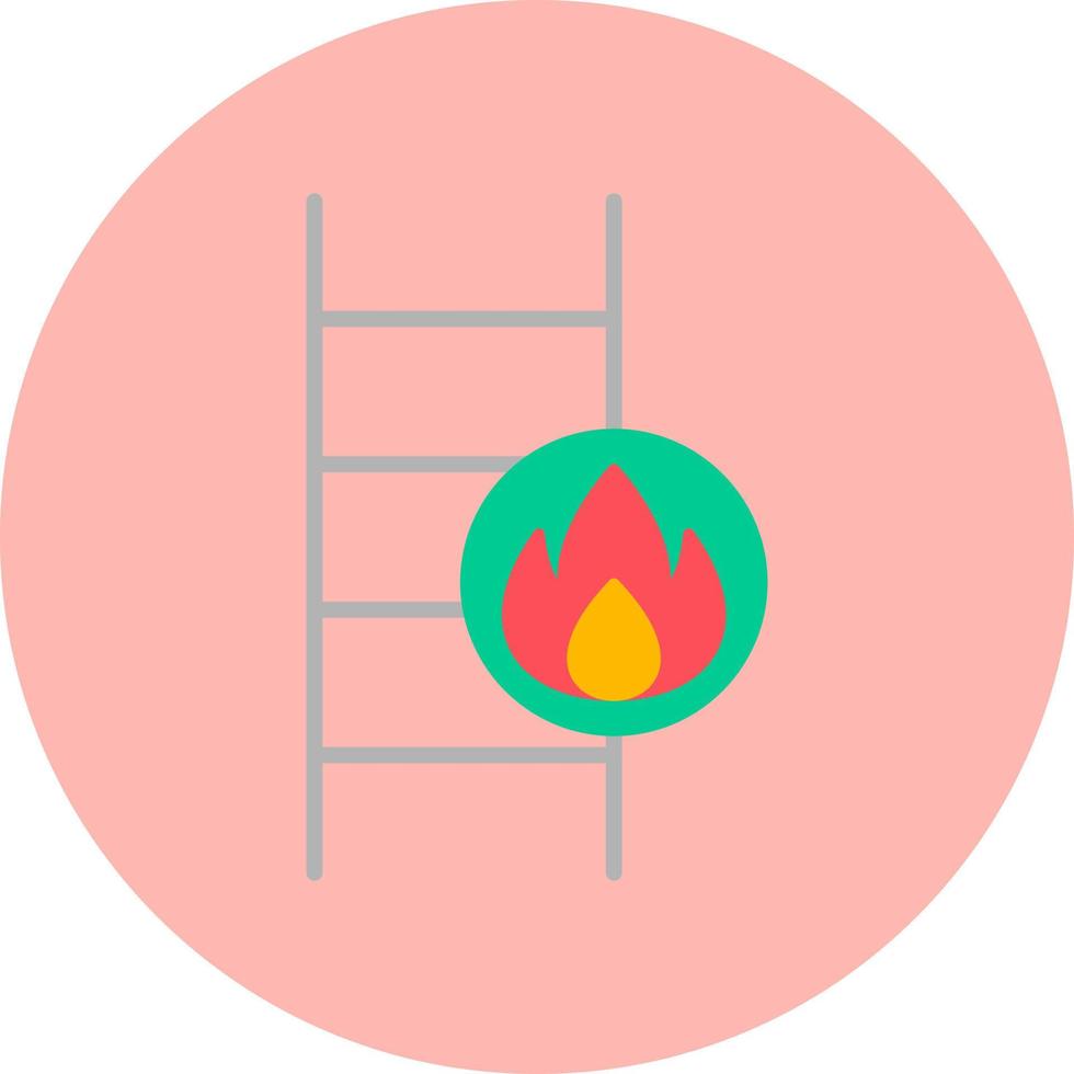 fuego escalera vector icono