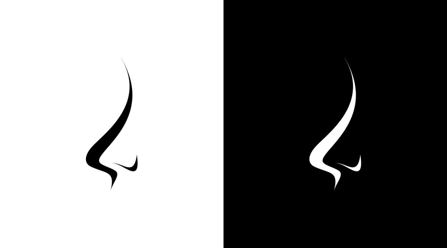 nose logo medical health vector black and white icon illustration style Designs templates