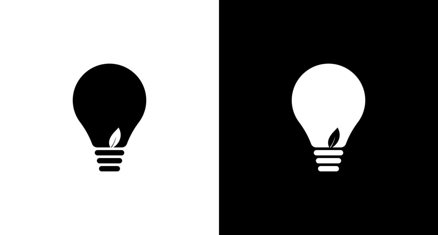 Lamp logo light bulb with leaf inspiration ideas icon illustration style Designs templates vector