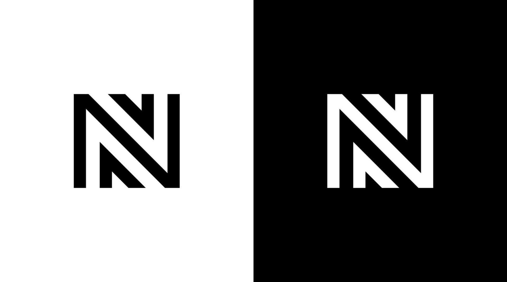 letter n logo design initial vector monogram icon style template