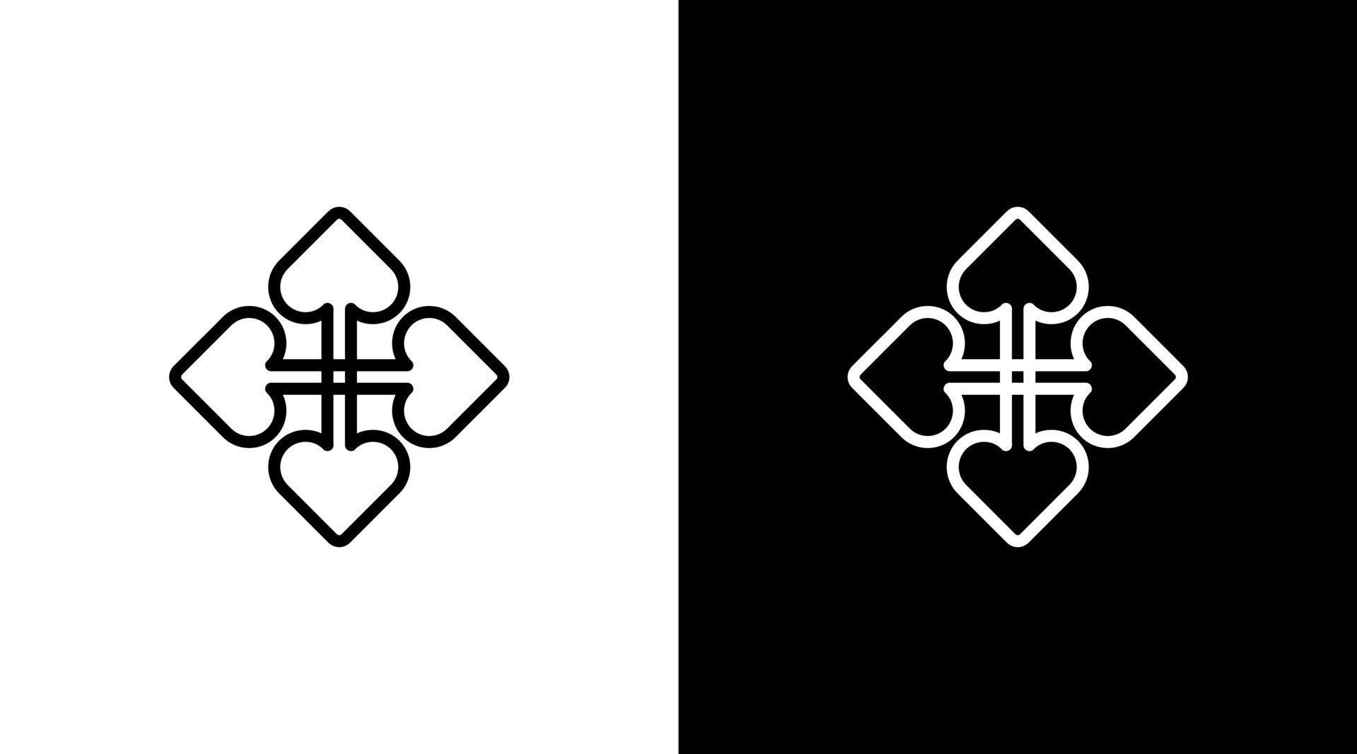 Spade logo vector monogram black and white icon style Design template