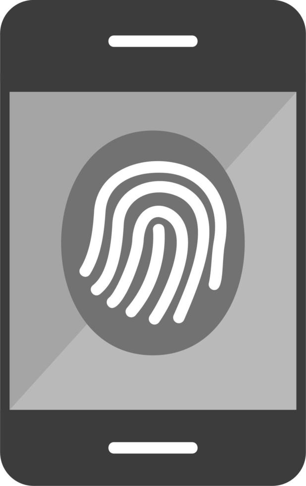 Fingerprint Mobile Vector Icon