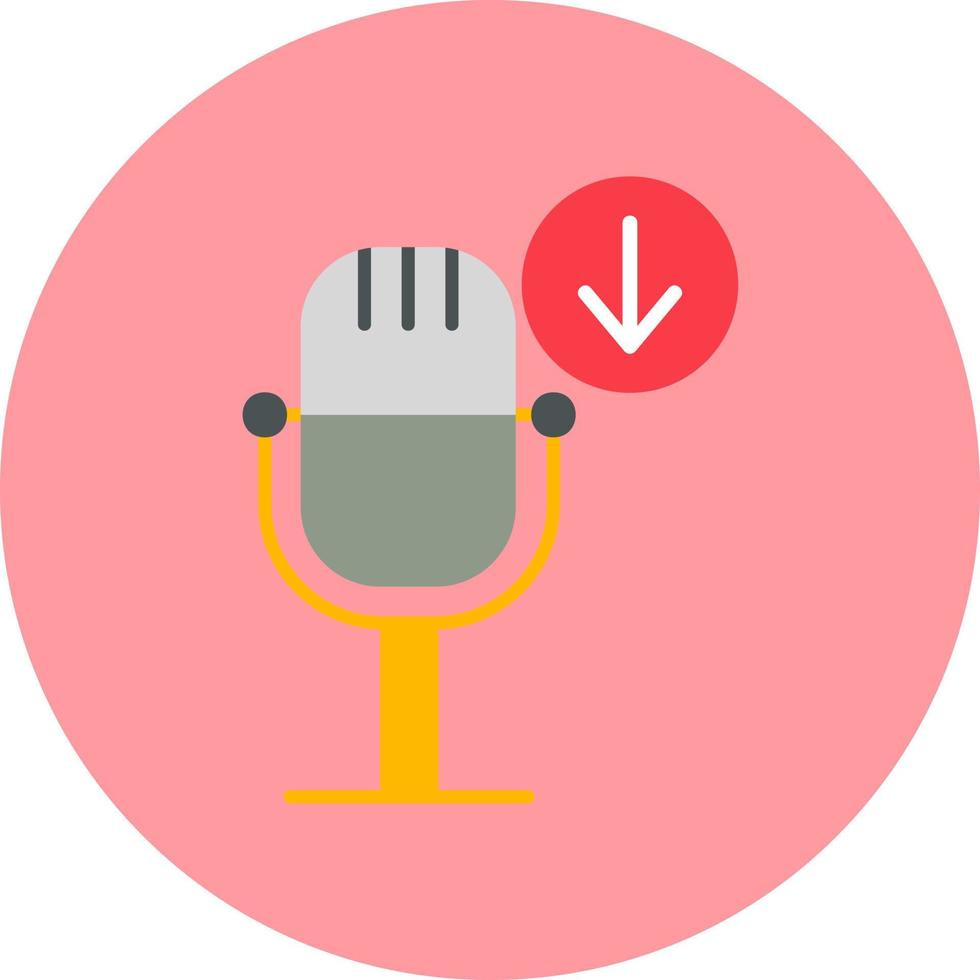 Podcast Download Vector Icon