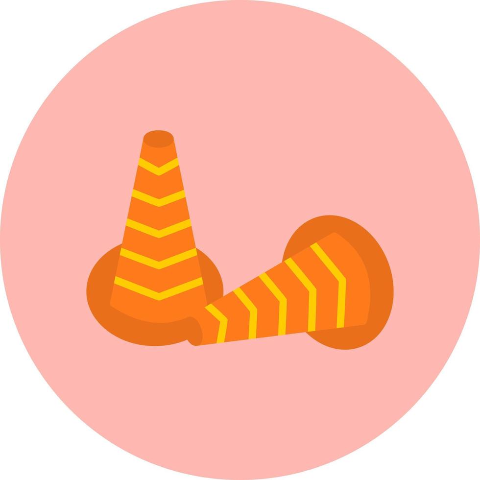 icono de vector de cono de tráfico