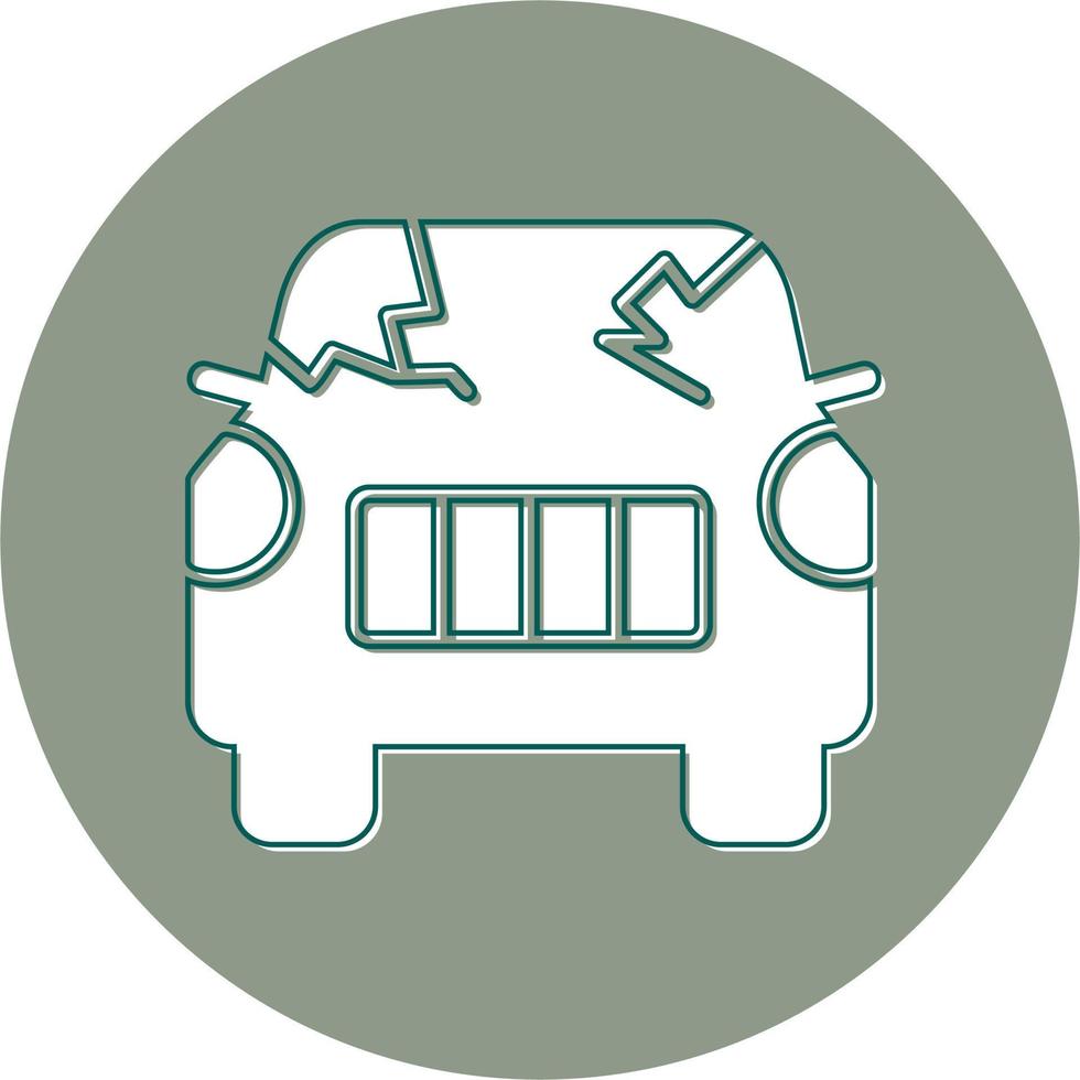 Broken Car Vector Icon