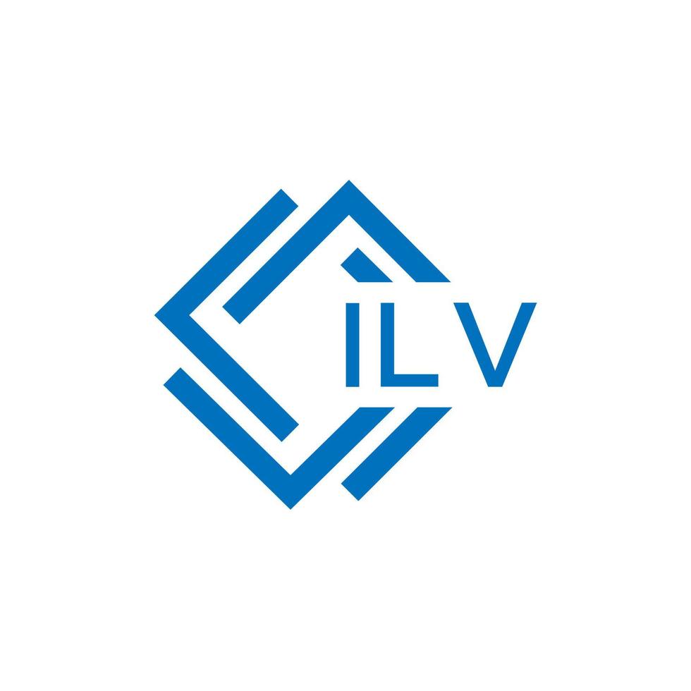 ILV letter logo design on white background. ILV creative circle letter logo concept. ILV letter design. vector