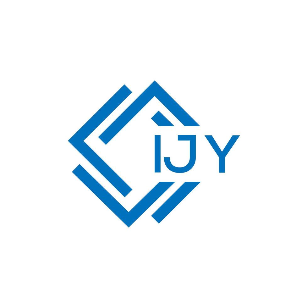 IJY letter logo design on white background. IJY creative circle letter logo concept. IJY letter design. vector