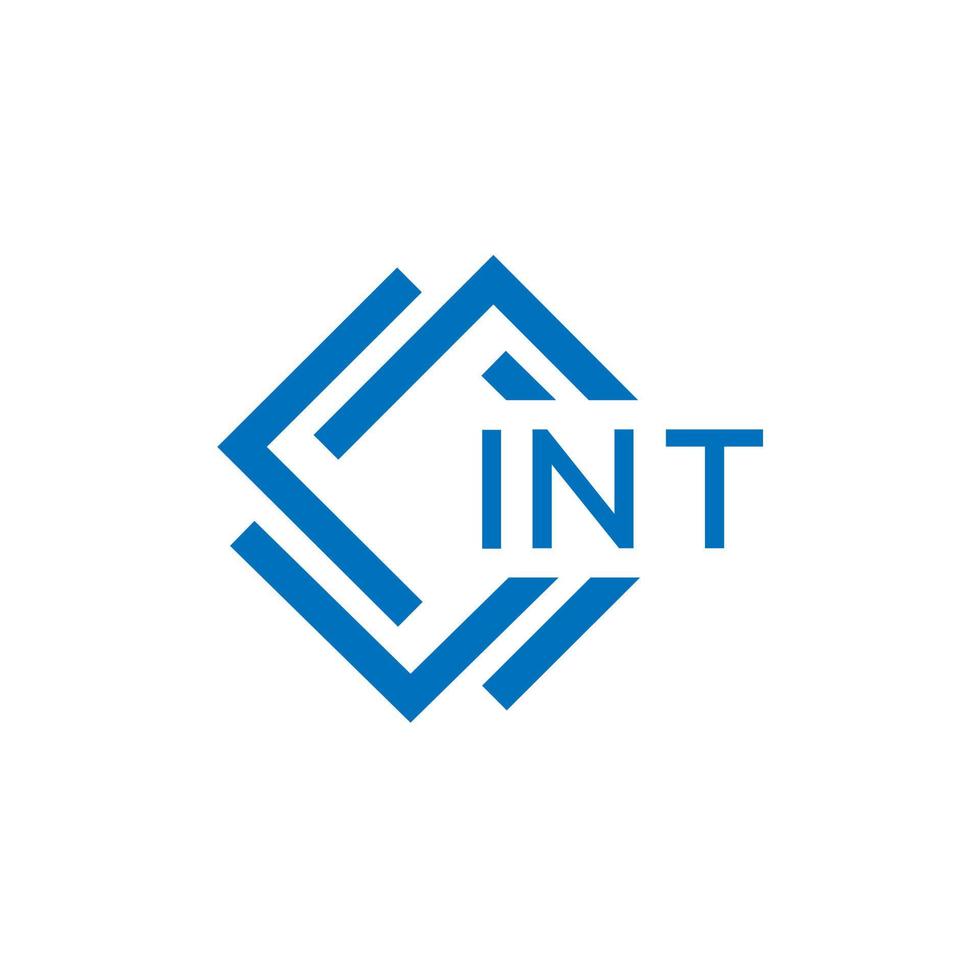 INT letter logo design on white background. INT creative circle letter logo concept. INT letter design. vector