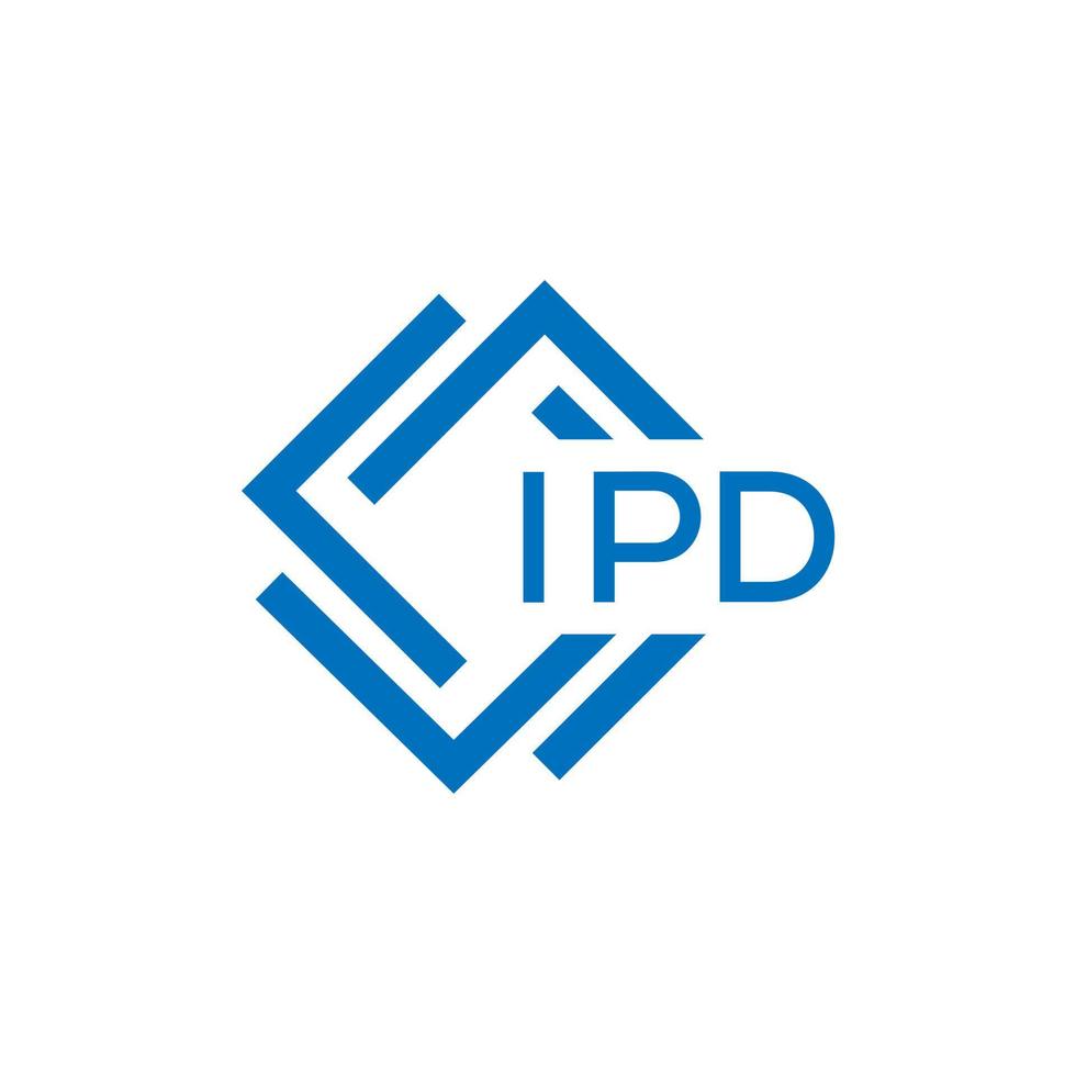 IPD letter logo design on white background. IPD creative circle letter logo concept. IPD letter design. vector