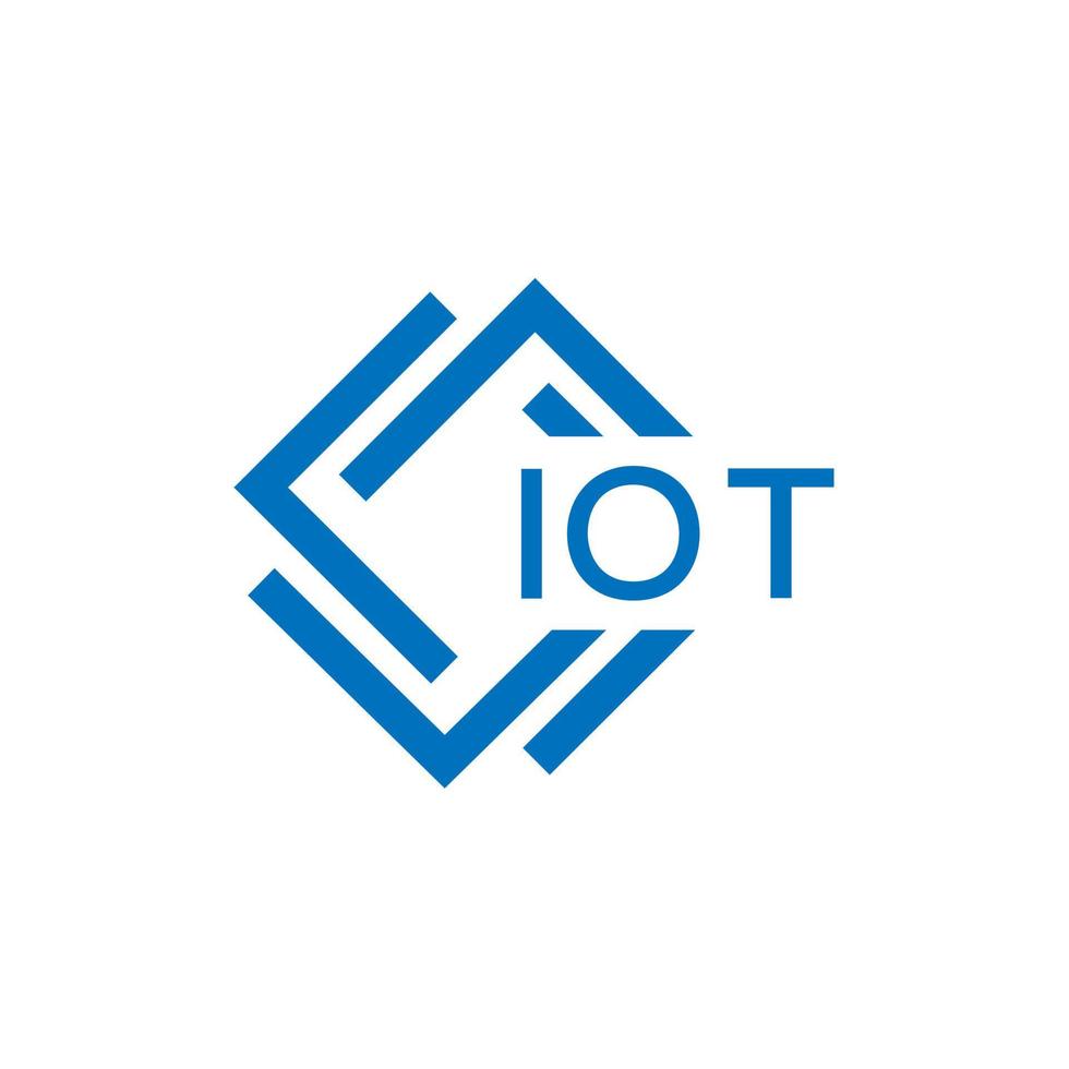 iot letra logo diseño en blanco antecedentes. iot creativo circulo letra logo concepto. iot letra diseño. vector