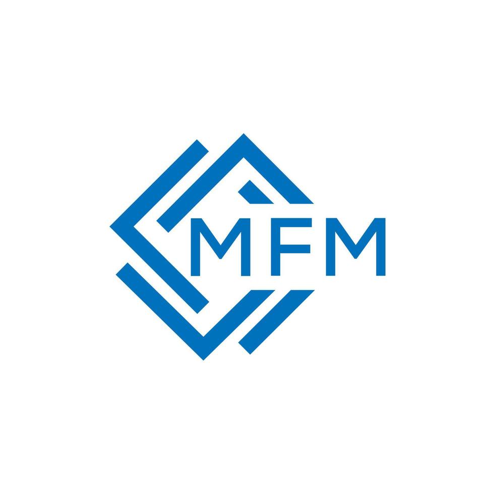 MFM letter logo design on white background. MFM creative circle letter