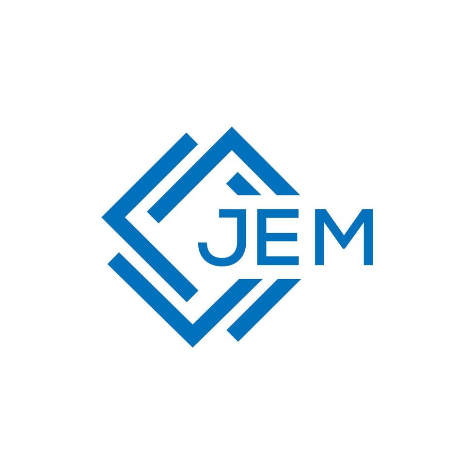JEM letter logo design on white background. JEM creative circle letter logo concept. JEM letter design. vector