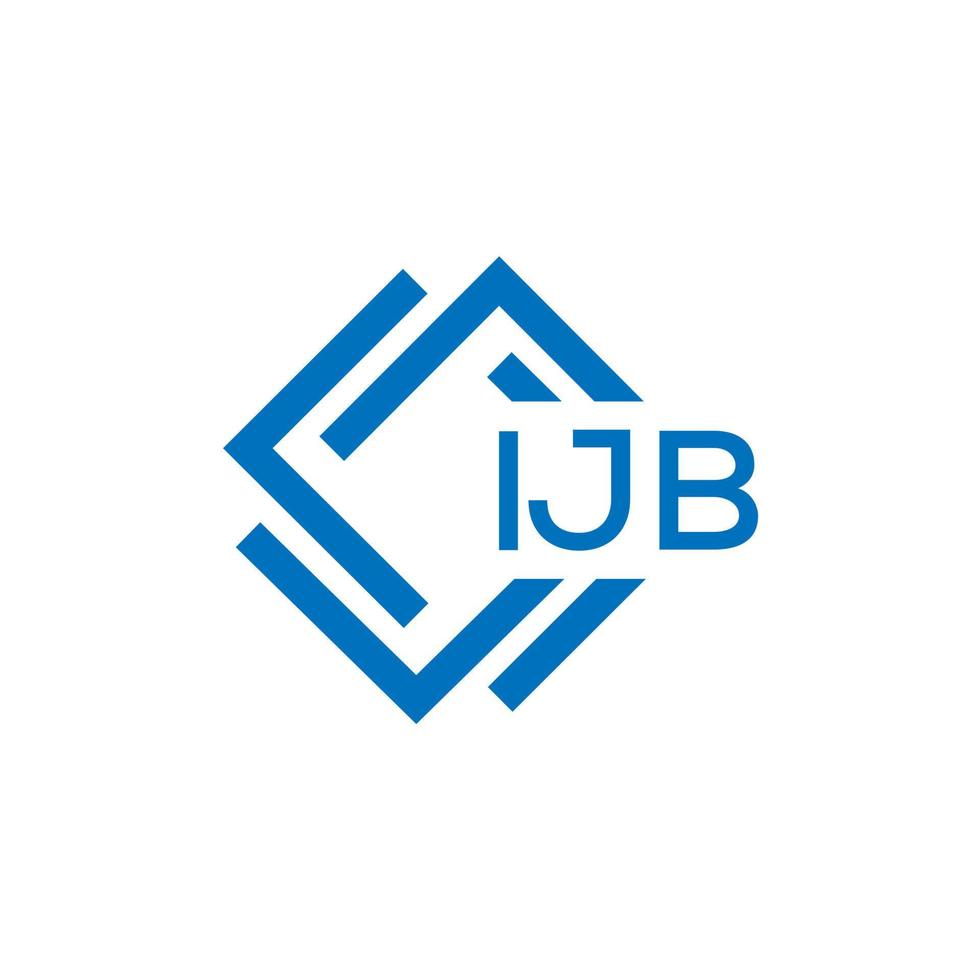 IJB letter logo design on white background. IJB creative circle letter logo concept. IJB letter design. vector