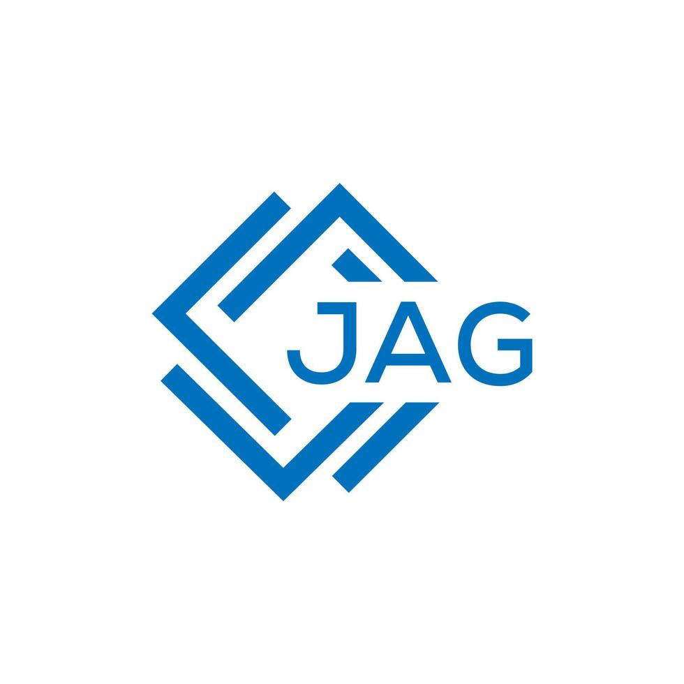 JAG letter logo design on white background. JAG creative circle letter logo concept. JAG letter design. vector