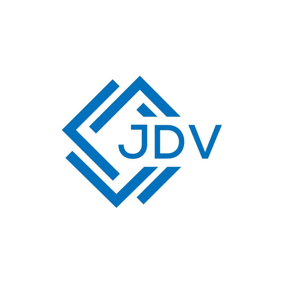 jdv letra logo diseño en blanco antecedentes. jdv creativo circulo letra logo concepto. jdv letra diseño. vector