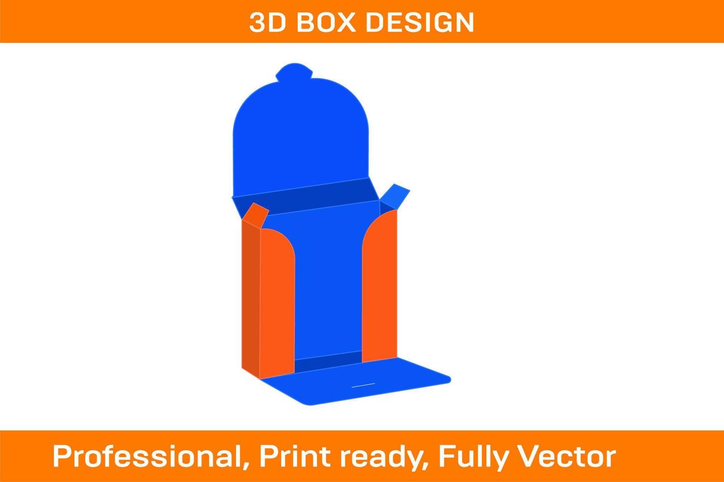 Garments box, shirt box die cut template and 3D box design vector