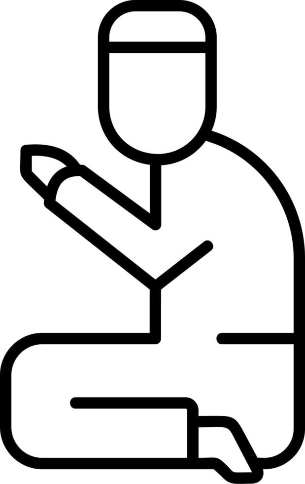 Man Praying Vector Icon