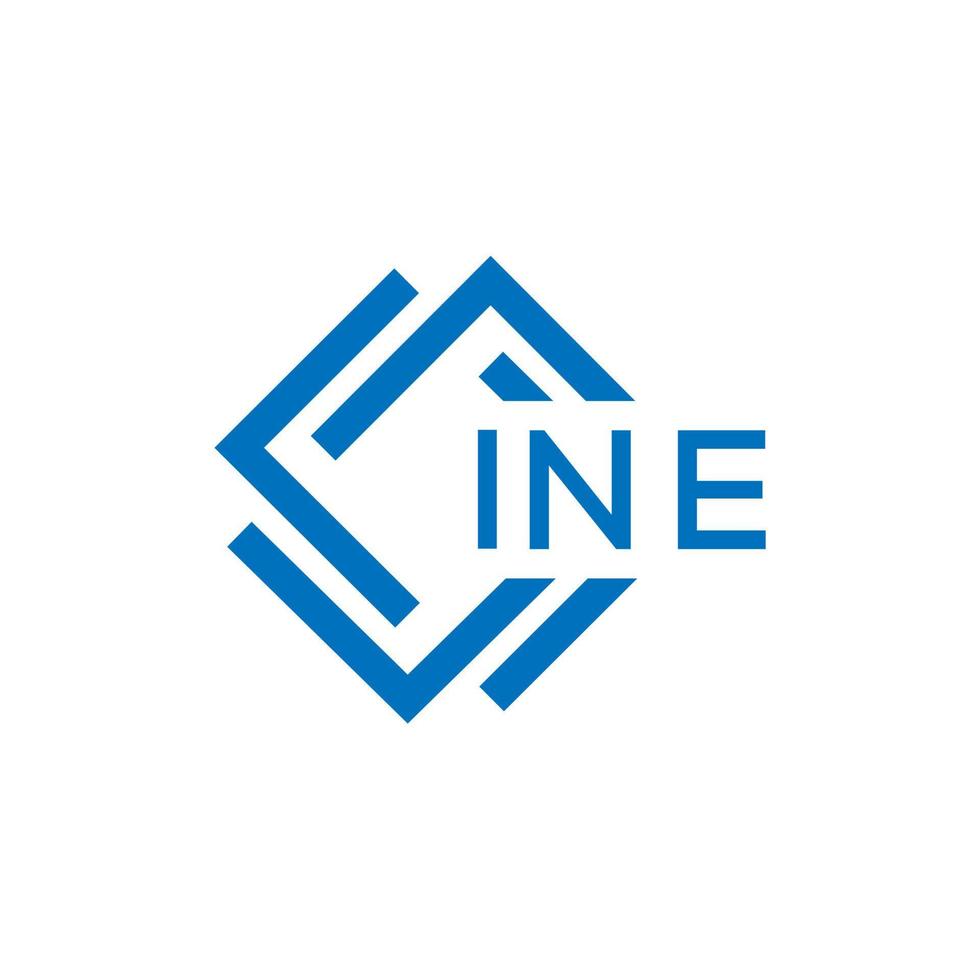 INE letter logo design on white background. INE creative circle letter logo concept. INE letter design. vector