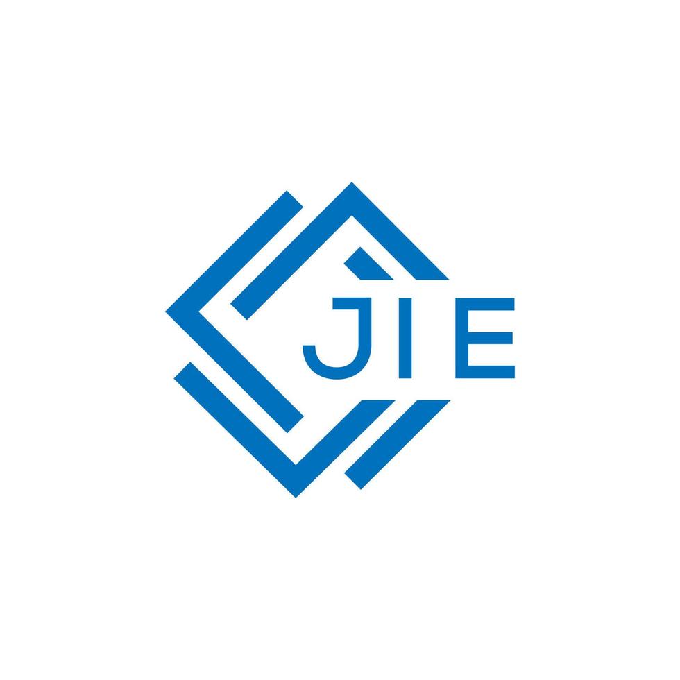 JIE letter logo design on white background. JIE creative circle letter logo concept. JIE letter design. vector