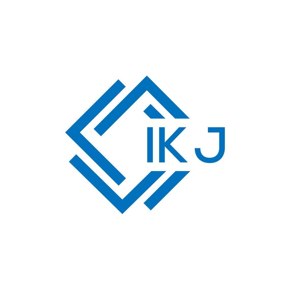 IKJ letter logo design on white background. IKJ creative circle letter logo concept. IKJ letter design. vector