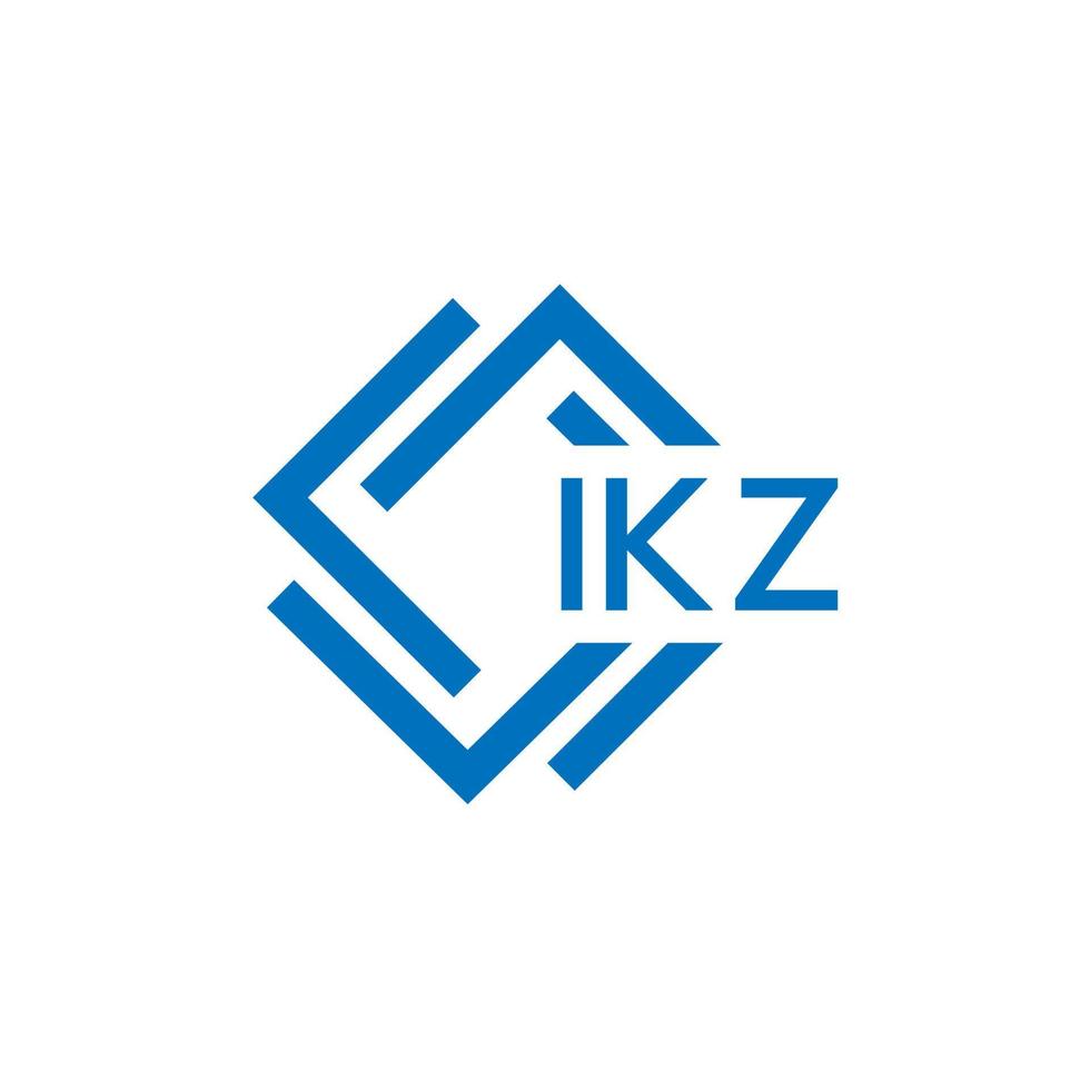 IKZ letter logo design on white background. IKZ creative circle letter logo concept. IKZ letter design. vector