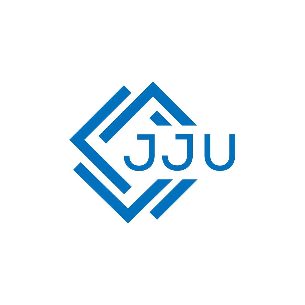 JJU letter logo design on white background. JJU creative circle letter logo concept. JJU letter design. vector