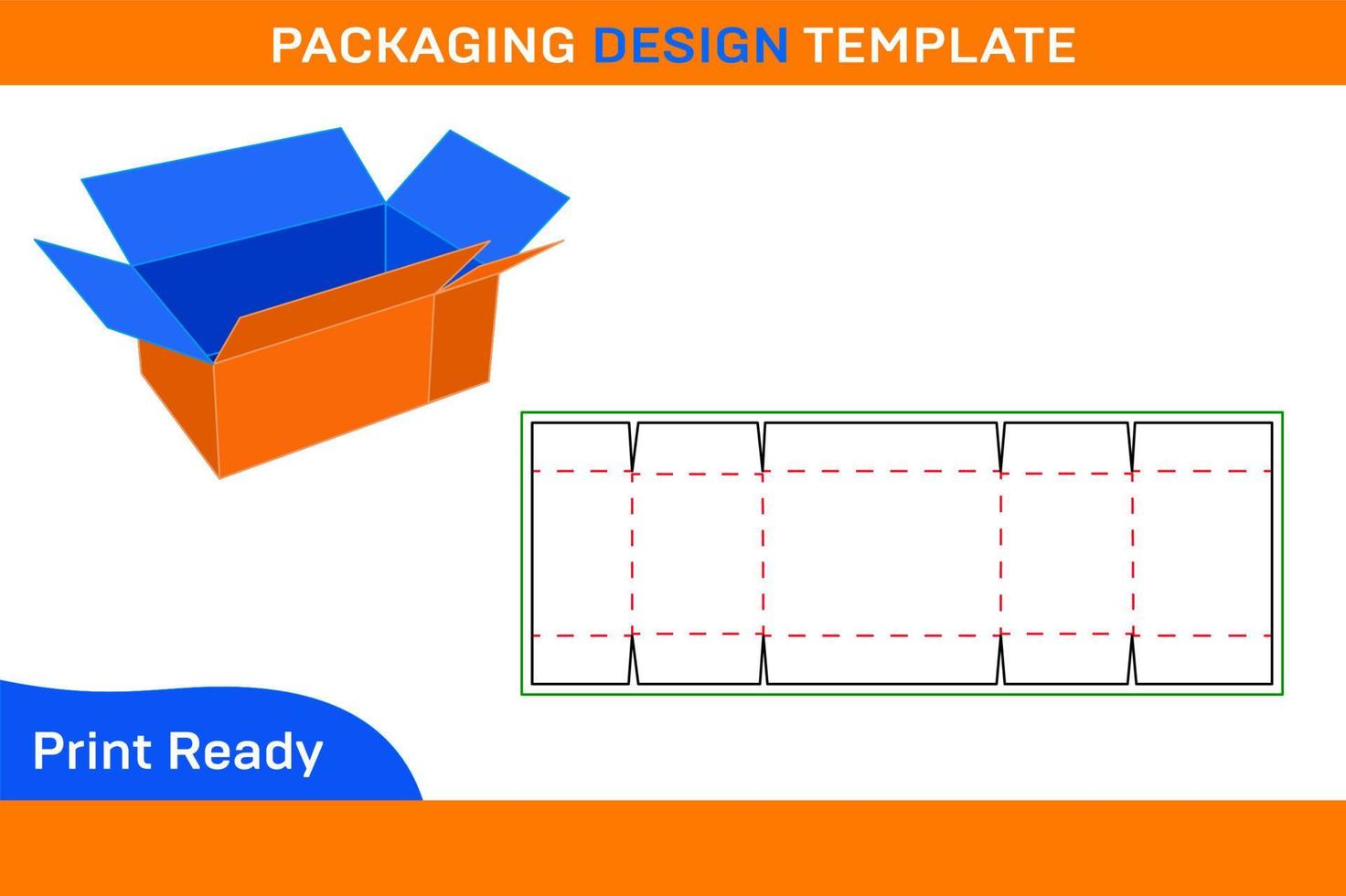 feco230 caja de cartón caja con dieline tamplate y 3d vectoe archivo vector