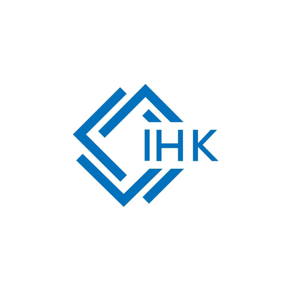 IHK letter logo design on white background. IHK creative circle letter logo concept. IHK letter design. vector