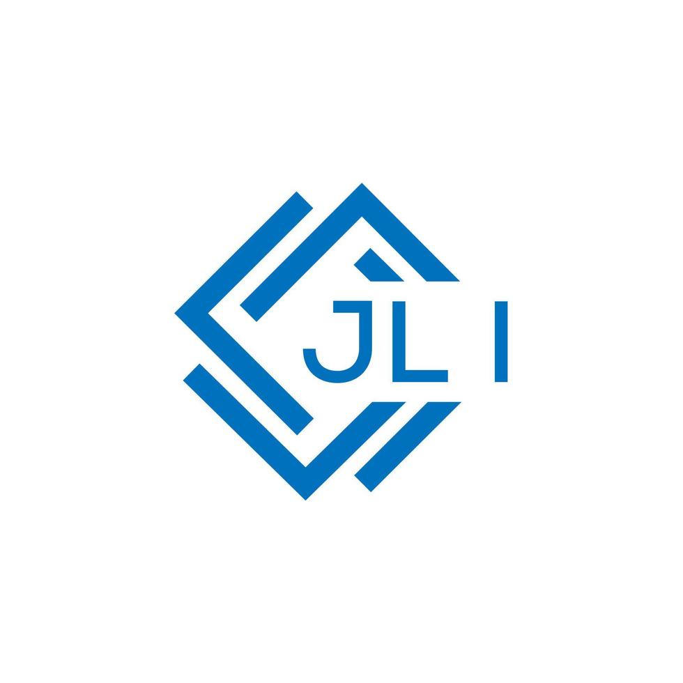 JLI letter logo design on white background. JLI creative circle letter logo concept. JLI letter design. vector