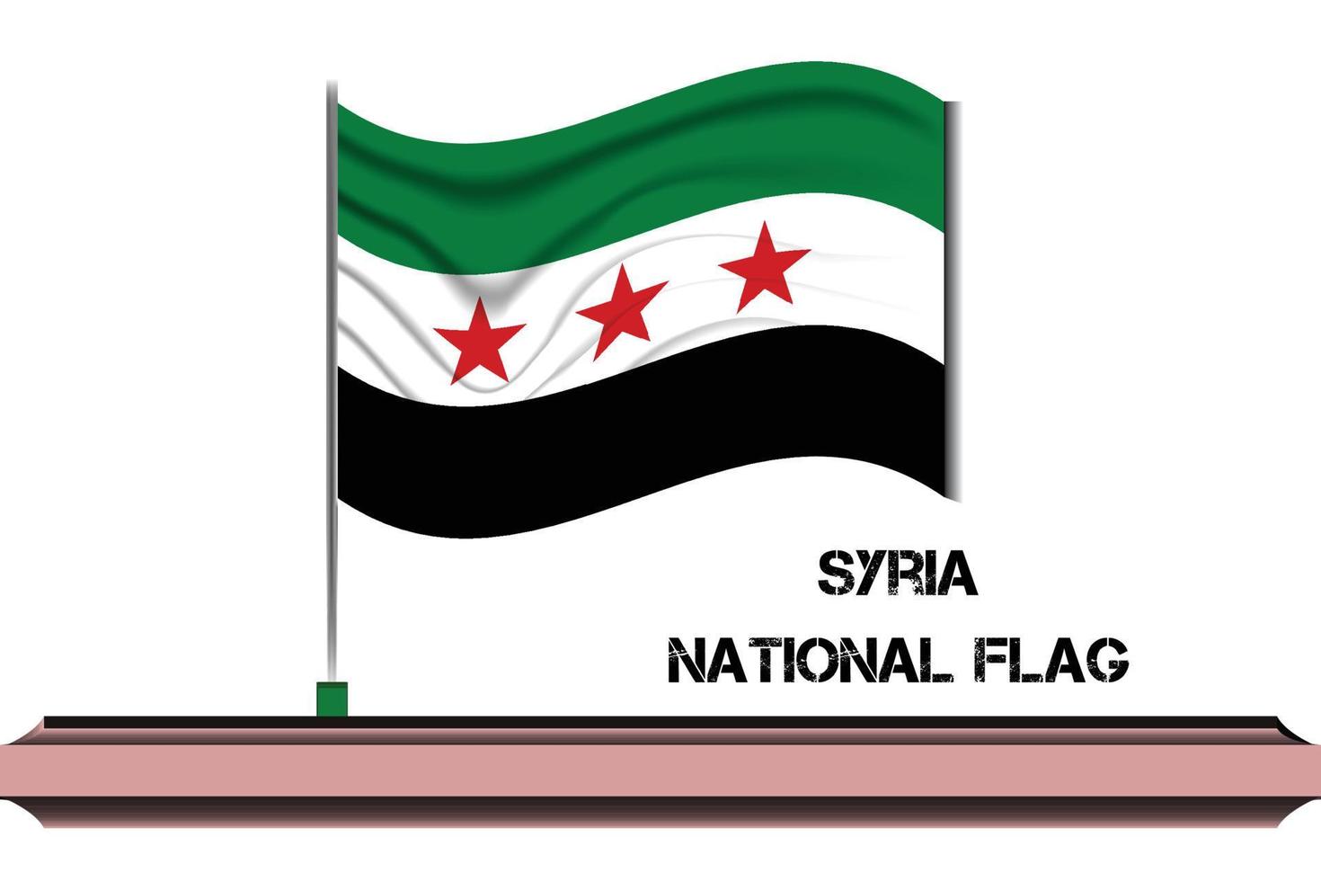 Flag of Syria official colors Vector illustration