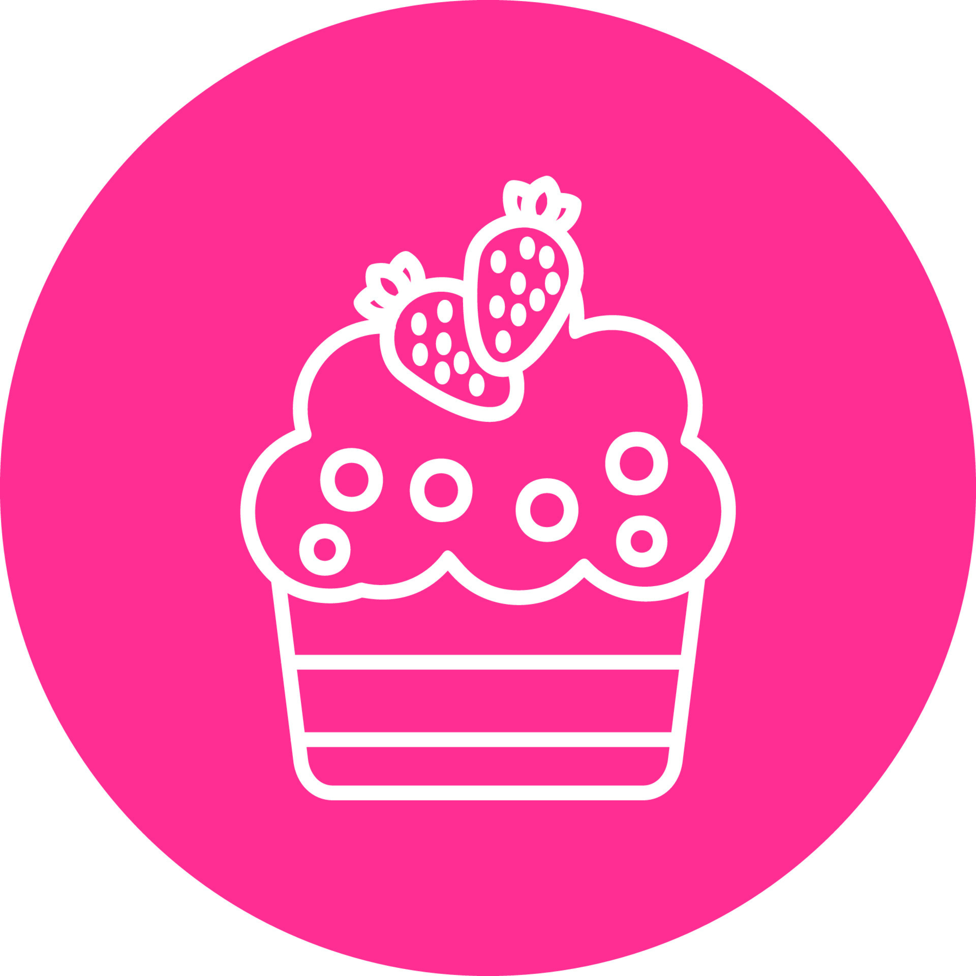 Strawberry Cake Vector Icon 20332137 Vector Art at Vecteezy