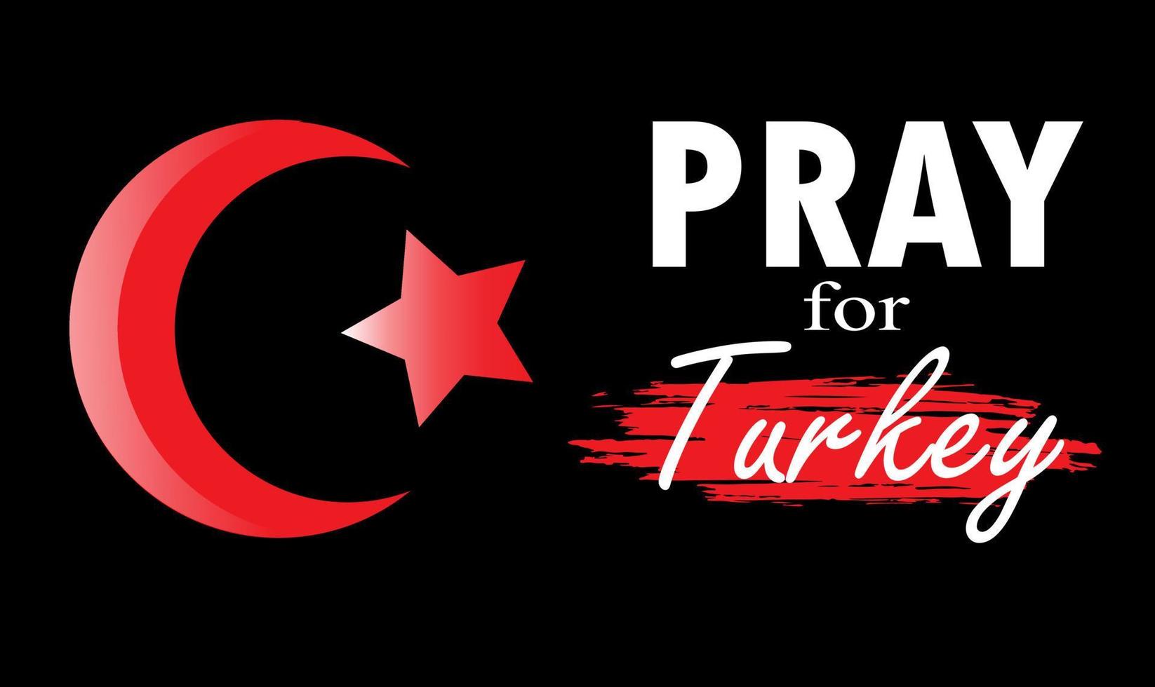 Sending prayers and condolences to Turkey in light of the earthquake catastrophe vector