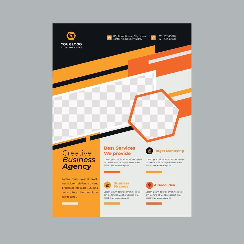 Business Flyer Template with Vector