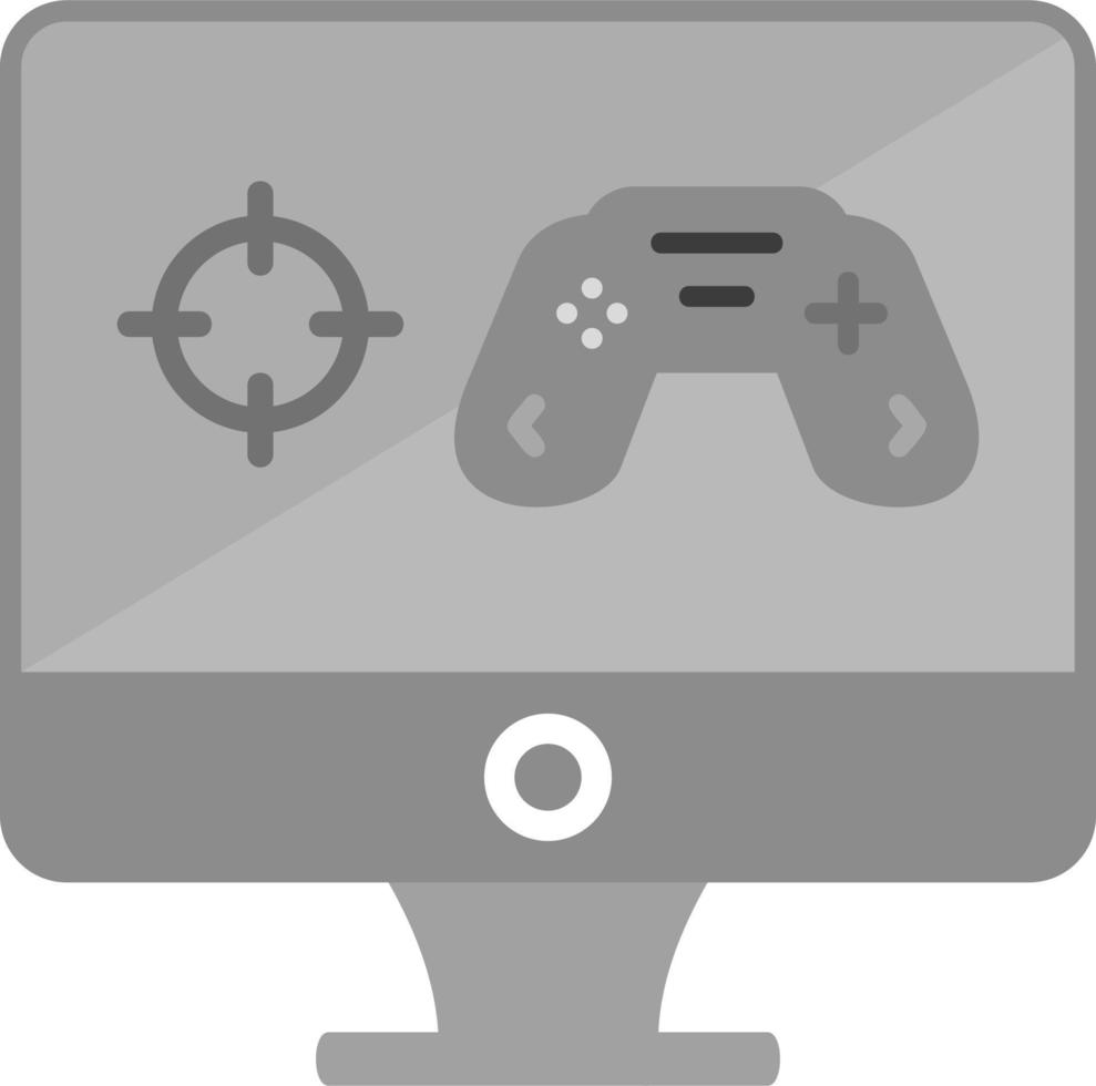 jugar juego en ordenador personal vector icono