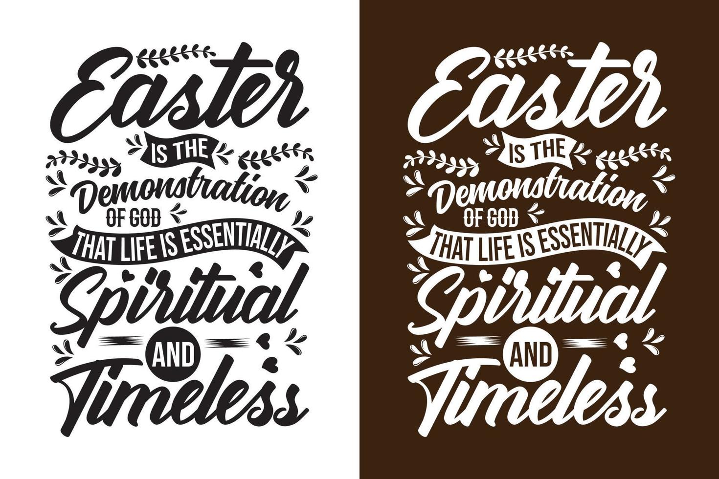 Easter is the Demonstration of god  that life is essentially Spiritual and timeless vector