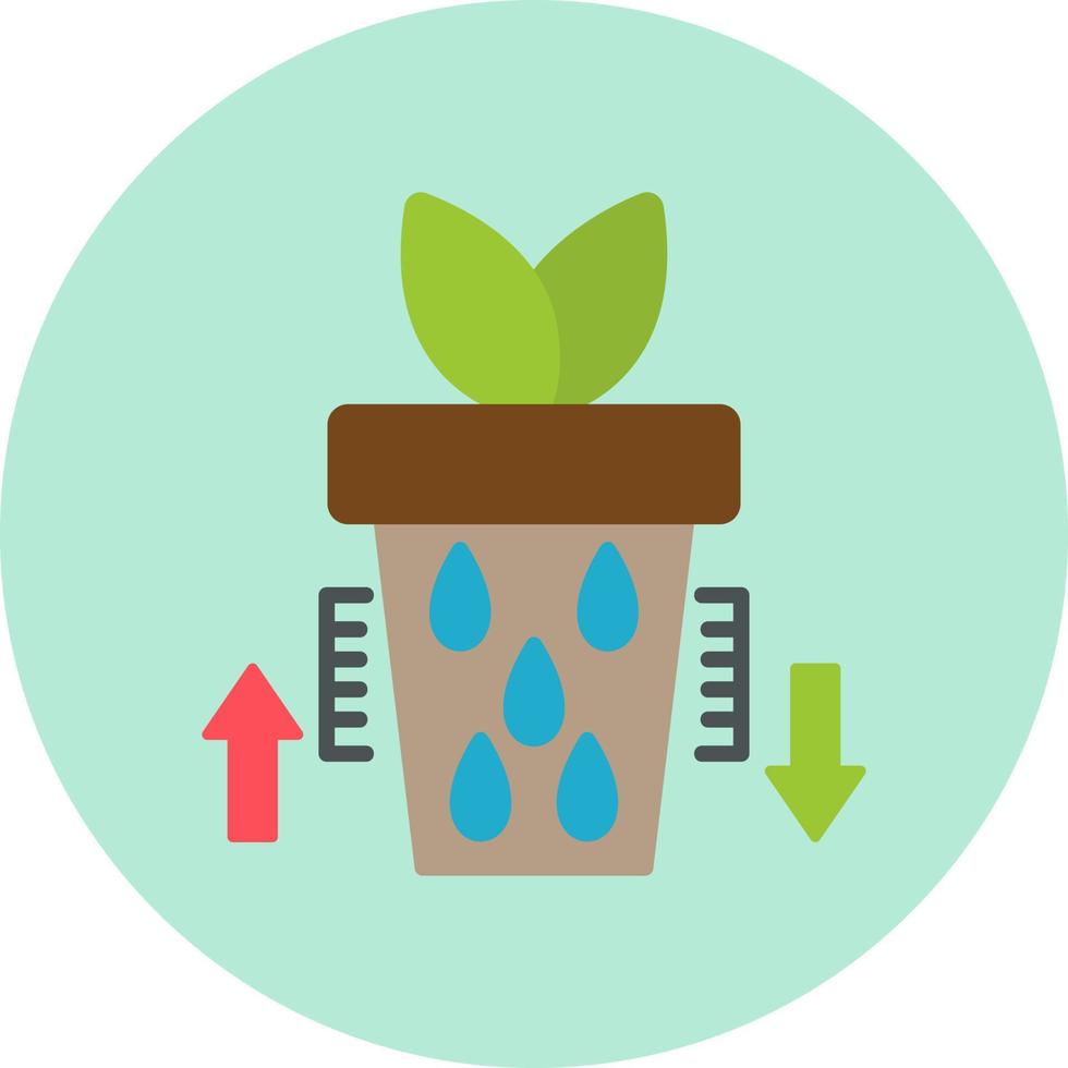 Water Level in plant Vector Icon