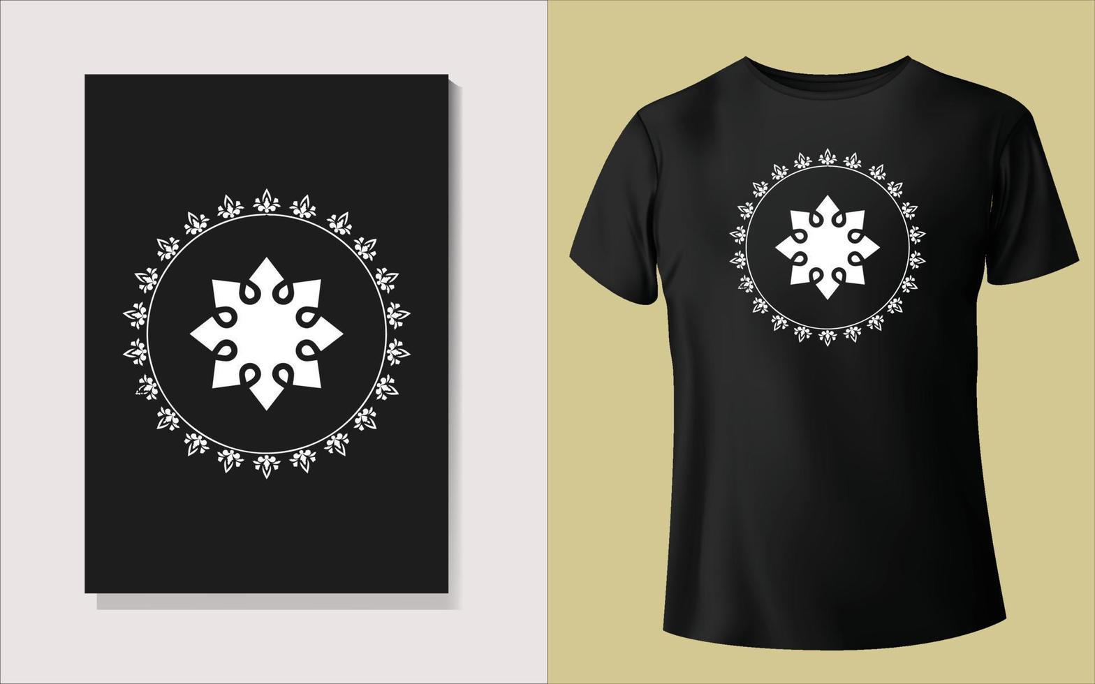 Black and white tee shirt design vector