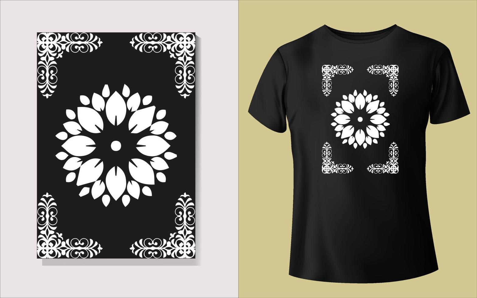 Black and white tee shirt design vector