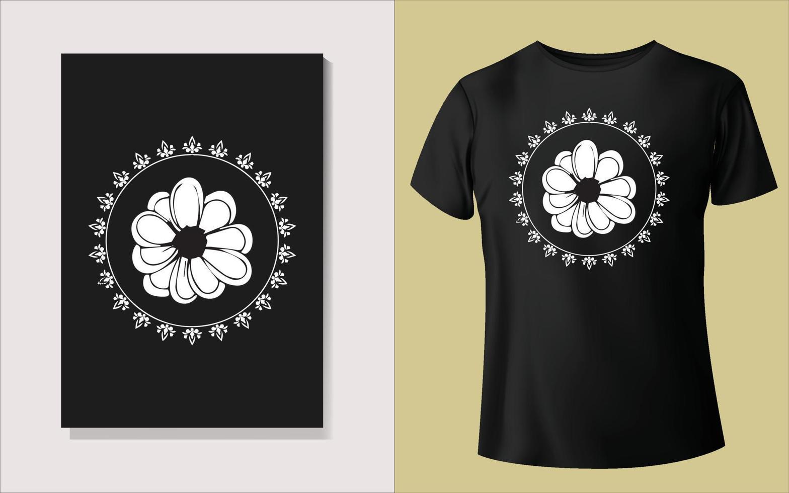 Black and white tee shirt design vector
