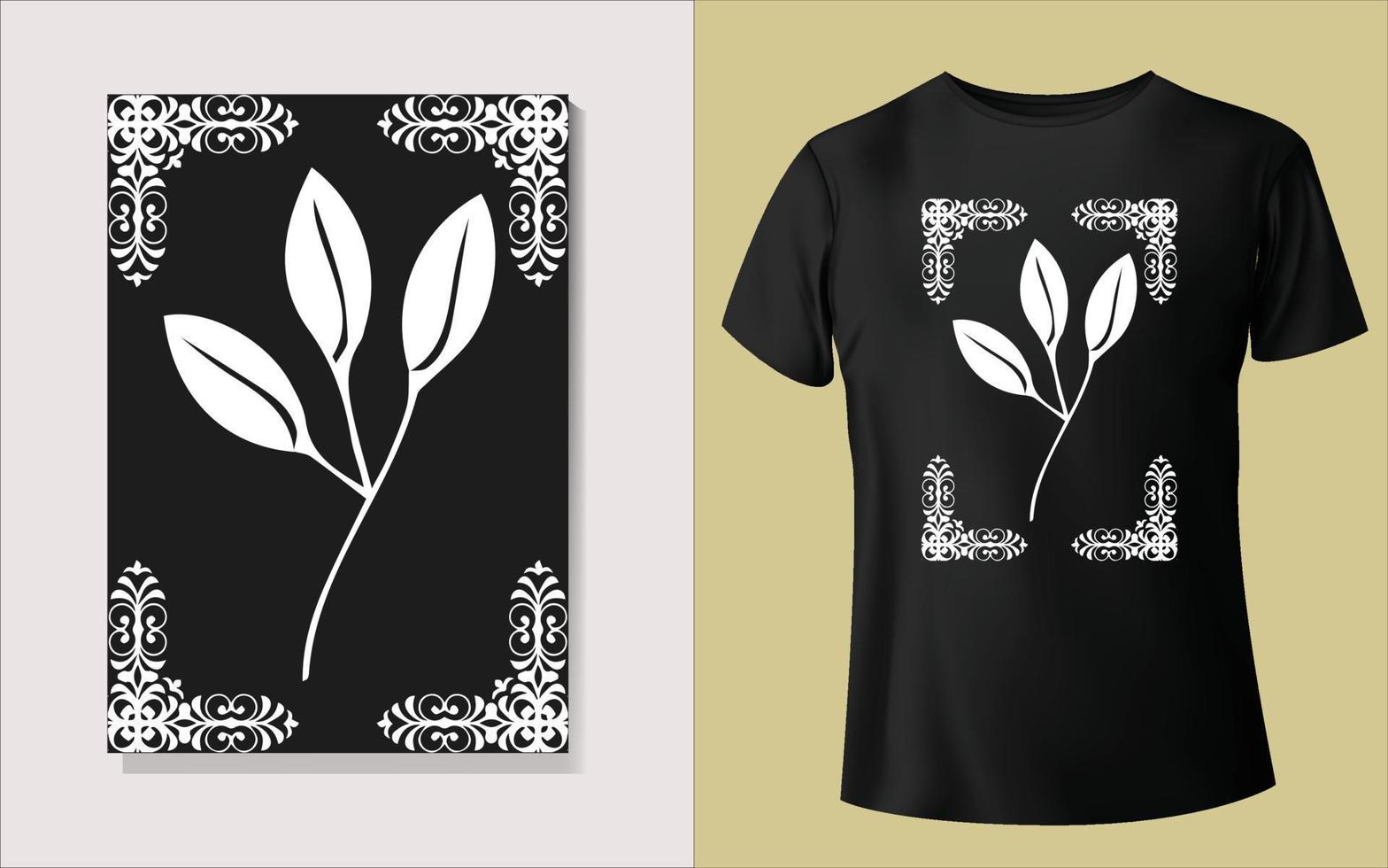 Black and white tee shirt design vector