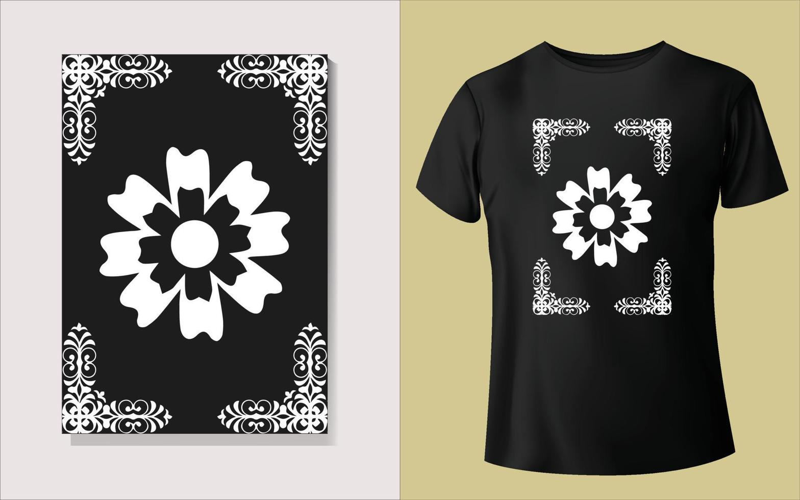 Black and white tee shirt design vector