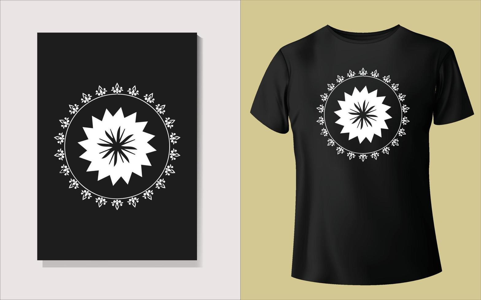 Black and white tee shirt design vector