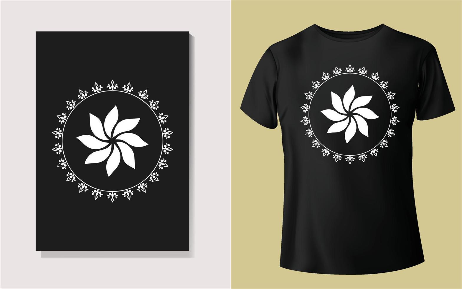 Black and white tee shirt design vector