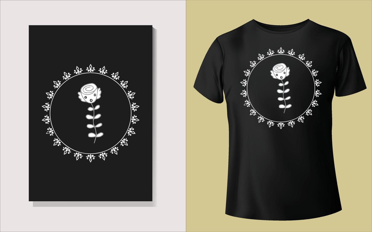 Black and white tee shirt design vector