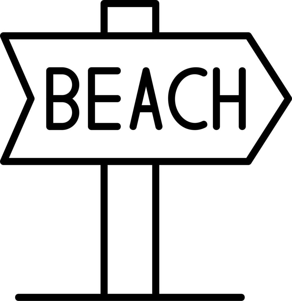Beach Direction Vector Icon