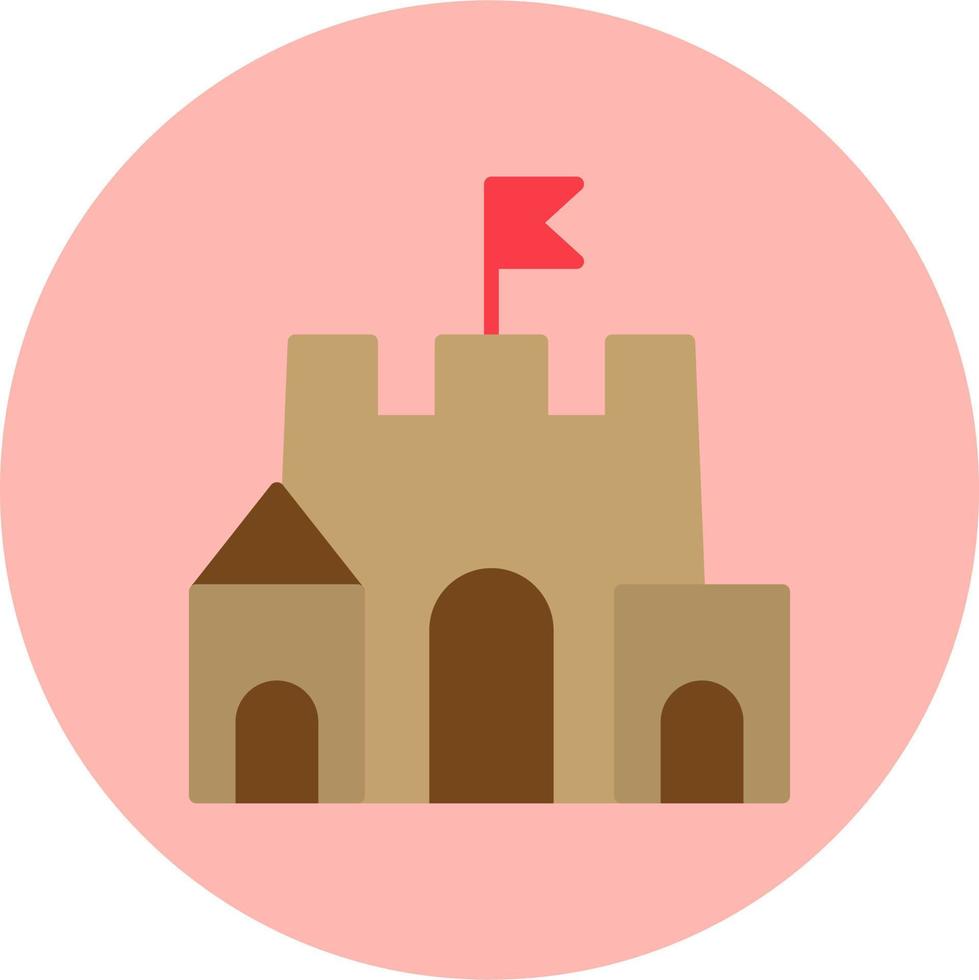 icono de vector de castillo de arena