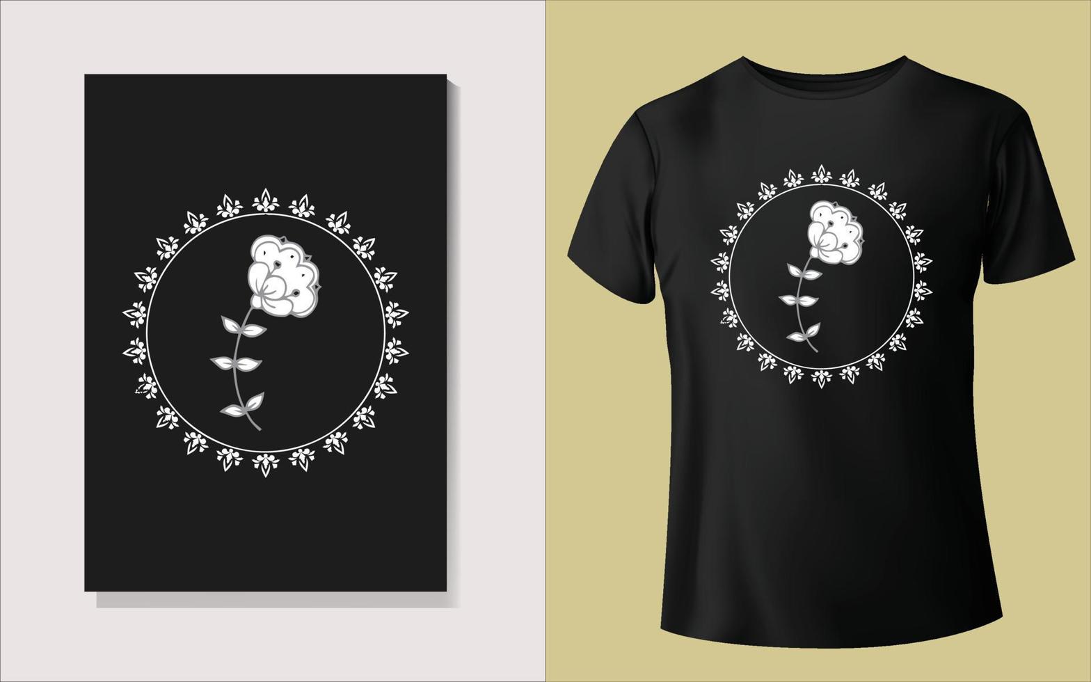 Black and white tee shirt design vector