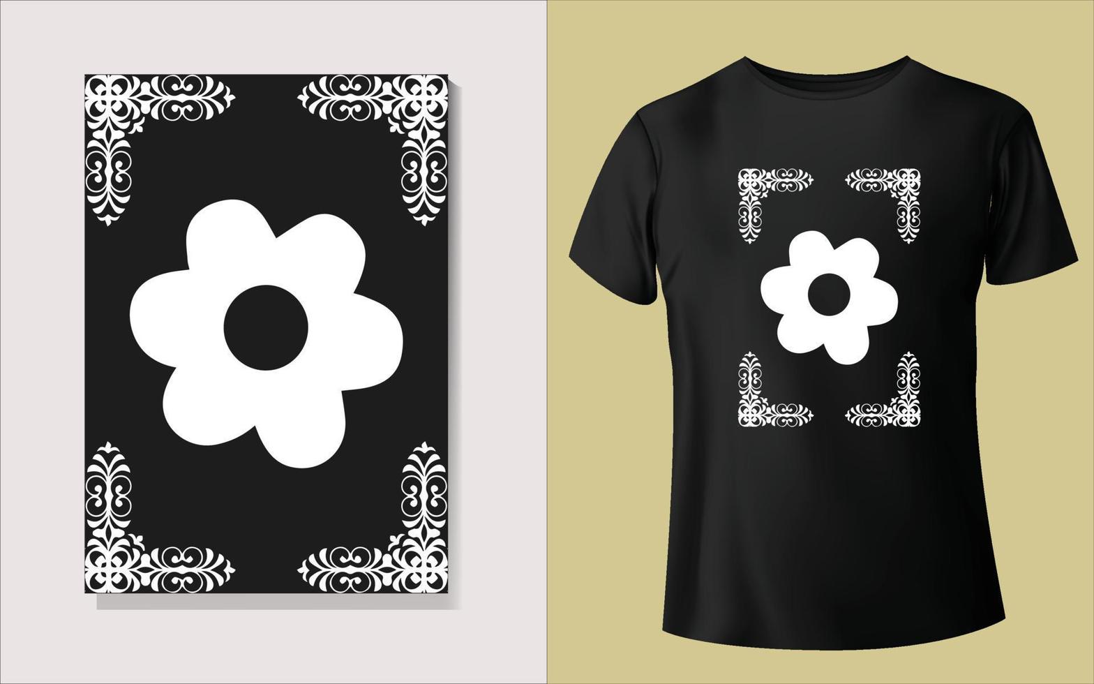 Black and white tee shirt design vector